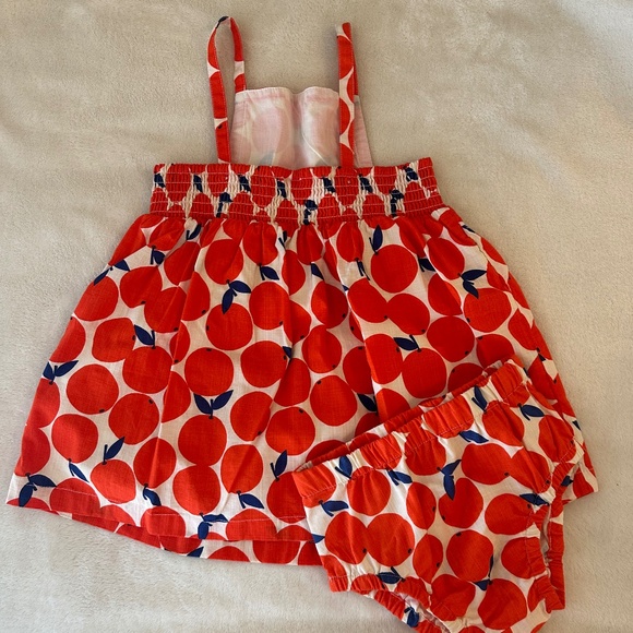 Hanna Andersson Poplin Dress and Bloomer Set 2T - Picture 4 of 5
